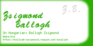 zsigmond ballogh business card